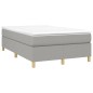 vidaXL Estructura de cama box spring tela gris claro 120x200 cm