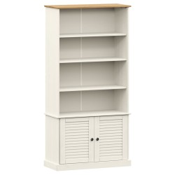vidaXL Librería VIGO madera maciza de pino blanco 85x35x170 cm