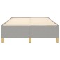 vidaXL Estructura de cama box spring tela gris claro 120x200 cm