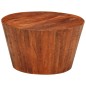 vidaXL Mesa de centro de madera maciza de mango rugosa Ø 52x30 cm vidaXL Mesa de centro de madera maciza de mango rugosa Ø 52x30 cm