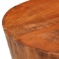 vidaXL Mesa de centro de madera maciza de mango rugosa Ø 52x30 cm vidaXL Mesa de centro de madera maciza de mango rugosa Ø 52x30 cm