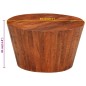 vidaXL Mesa de centro de madera maciza de mango rugosa Ø 52x30 cm vidaXL Mesa de centro de madera maciza de mango rugosa Ø 52x30 cm