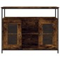 vidaXL Aparador de madera de ingeniería roble ahumado 100x35x80 cm