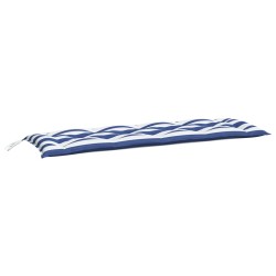 vidaXL Cojín banco jardín tela Oxford a rayas azul y blanco 150x50x7cm