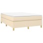vidaXL Estructura de cama box spring tela color crema 140x200 cm vidaXL Estructura de cama box spring tela color crema 140x200 cm