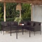 vidaXL Set comedor de jardín 2 pzas con cojines ratán sintético negro vidaXL Set comedor de jardín 2 pzas con cojines ratán sintético negro