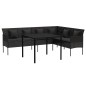 vidaXL Set comedor de jardín 2 pzas con cojines ratán sintético negro vidaXL Set comedor de jardín 2 pzas con cojines ratán sintético negro