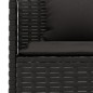vidaXL Set comedor de jardín 2 pzas con cojines ratán sintético negro vidaXL Set comedor de jardín 2 pzas con cojines ratán sintético negro