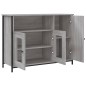 vidaXL Aparador madera de ingeniería gris Sonoma 100x35x75 cm vidaXL Aparador madera de ingeniería gris Sonoma 100x35x75 cm