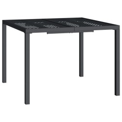 vidaXL Mesa de jardín de acero gris antracita 100x100x72 cm