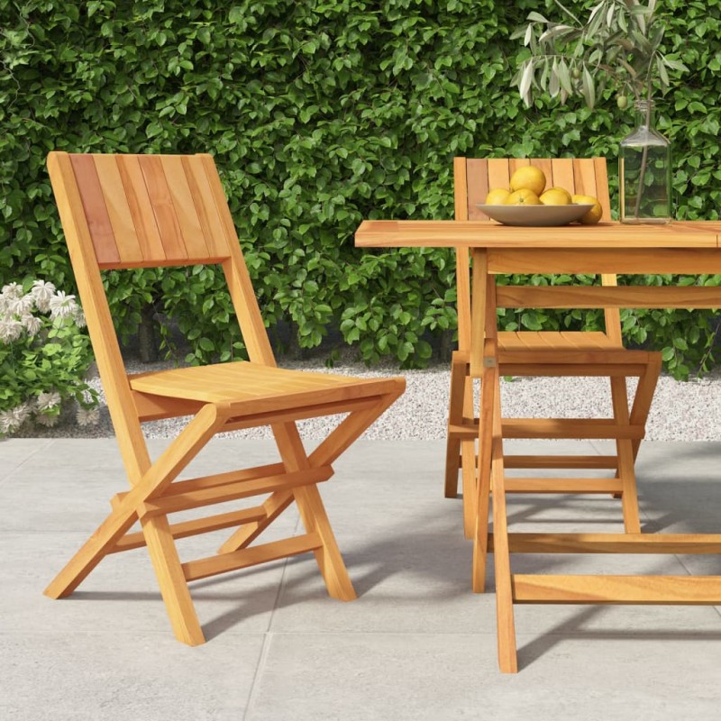 vidaXL Sillas de jardín plegables 2 uds madera maciza teca 47x61x90cm vidaXL Sillas de jardín plegables 2 uds madera maciza teca 47x61x90cm
