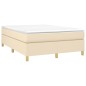 vidaXL Estructura de cama box spring tela color crema 140x190 cm vidaXL Estructura de cama box spring tela color crema 140x190 cm