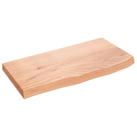 vidaXL Estante pared madera roble tratada marrón claro 60x30x(2-4) cm