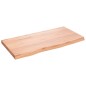 vidaXL Estante pared madera roble tratada marrón claro 80x40x(2-4) cm vidaXL Estante pared madera roble tratada marrón claro 80x40x(2-4) cm