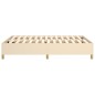 vidaXL Estructura de cama box spring tela color crema 140x190 cm vidaXL Estructura de cama box spring tela color crema 140x190 cm