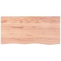 vidaXL Estante pared madera roble tratada marrón claro 100x50x(2-4) cm vidaXL Estante pared madera roble tratada marrón claro 100x50x(2-4) cm