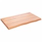 vidaXL Estante pared madera roble tratada marrón claro 100x60x(2-6) cm vidaXL Estante pared madera roble tratada marrón claro 100x60x(2-6) cm
