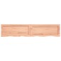 vidaXL Estante pared madera roble tratada marrón claro 140x30x(2-4) cm vidaXL Estante pared madera roble tratada marrón claro 140x30x(2-4) cm