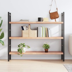 vidaXL Estante pared madera roble tratada marrón claro 140x40x(2-4) cm