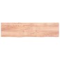 vidaXL Estante pared madera roble tratada marrón claro 200x50x(2-4) cm