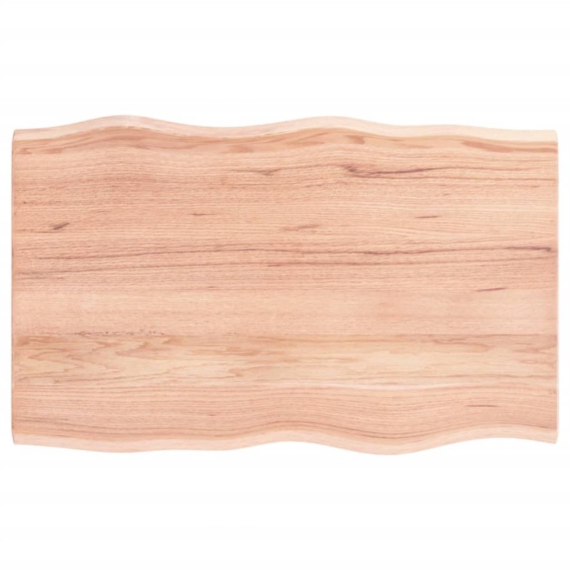 vidaXL Tablero mesa madera tratada roble borde natural 80x50x2 cm vidaXL Tablero mesa madera tratada roble borde natural 80x50x2 cm