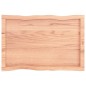 vidaXL Tablero mesa madera tratada borde natural marrón 80x50x(2-6) cm vidaXL Tablero mesa madera tratada borde natural marrón 80x50x(2-6) cm