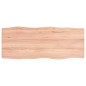 vidaXL Tablero mesa madera tratada borde natural marrón 100x40x(2-4)cm