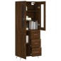 vidaXL Aparador alto madera contrachapada marrón roble 69,5x34x180 cm vidaXL Aparador alto madera contrachapada marrón roble 69,5x34x180 cm