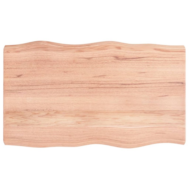 vidaXL Tablero mesa madera tratada borde natural marrón 100x60x(2-6)cm vidaXL Tablero mesa madera tratada borde natural marrón 100x60x(2-6)cm