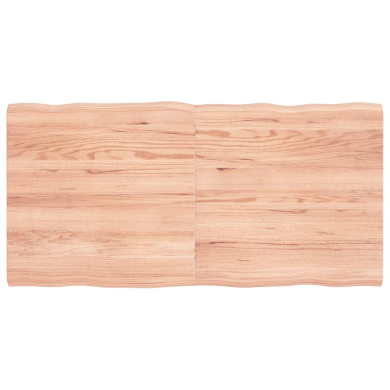 vidaXL Tablero mesa madera tratada borde natural marrón 120x60x(2-4)cm vidaXL Tablero mesa madera tratada borde natural marrón 120x60x(2-4)cm