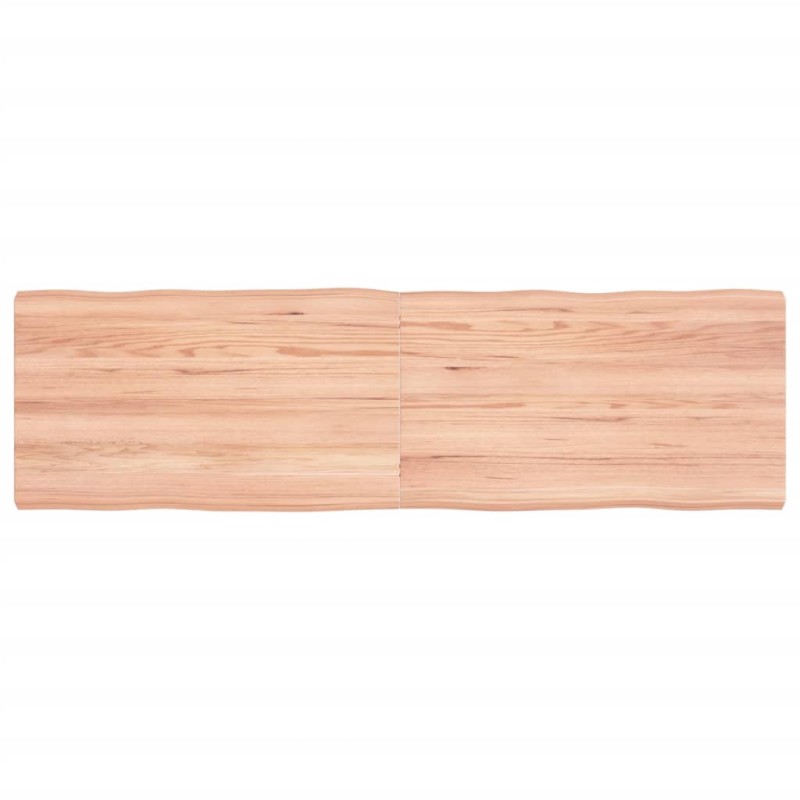 vidaXL Tablero mesa madera tratada borde natural marrón 140x40x(2-4)cm vidaXL Tablero mesa madera tratada borde natural marrón 140x40x(2-4)cm