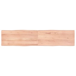 vidaXL Tablero mesa madera tratada borde natural marrón 180x40x(2-4)cm