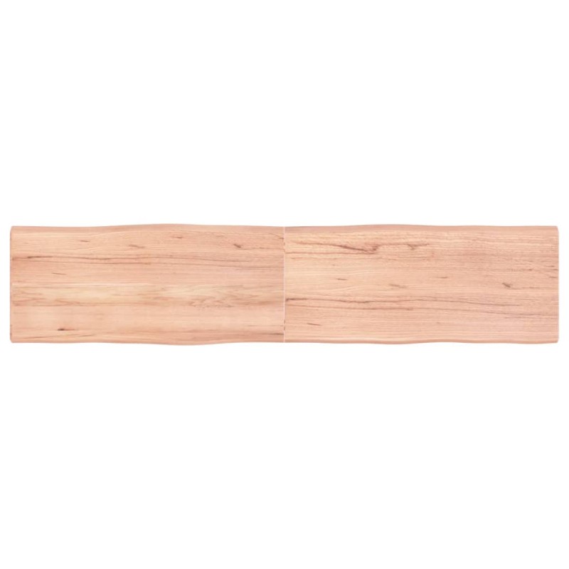 vidaXL Tablero mesa madera tratada borde natural marrón 180x40x(2-4)cm vidaXL Tablero mesa madera tratada borde natural marrón 180x40x(2-4)cm