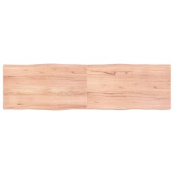 vidaXL Tablero mesa madera tratada borde natural marrón 180x50x(2-4)cm