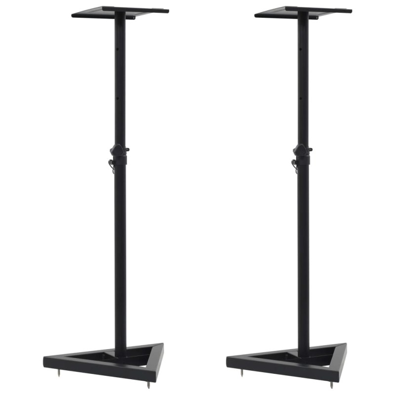 vidaXL Soportes para altavoces de estudio 2 unidades acero negro vidaXL Soportes para altavoces de estudio 2 unidades acero negro