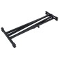 vidaXL Set de soporte para teclado con doble refuerzo y taburete negro vidaXL Set de soporte para teclado con doble refuerzo y taburete negro
