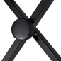 vidaXL Set de soporte para teclado con doble refuerzo y taburete negro vidaXL Set de soporte para teclado con doble refuerzo y taburete negro