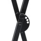 vidaXL Set de soporte para teclado con doble refuerzo y taburete negro vidaXL Set de soporte para teclado con doble refuerzo y taburete negro