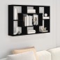vidaXL Estantería de pared madera contrachapada negra 85x16x52,5 cm vidaXL Estantería de pared madera contrachapada negra 85x16x52,5 cm