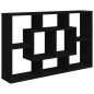 vidaXL Estantería de pared madera contrachapada negra 85x16x52,5 cm vidaXL Estantería de pared madera contrachapada negra 85x16x52,5 cm