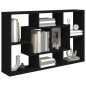 vidaXL Estantería de pared madera contrachapada negra 85x16x52,5 cm vidaXL Estantería de pared madera contrachapada negra 85x16x52,5 cm
