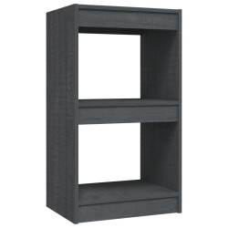 vidaXL Estantería madera maciza de pino gris 40x30x71,5 cm
