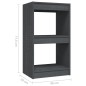 vidaXL Estantería madera maciza de pino gris 40x30x71,5 cm vidaXL Estantería madera maciza de pino gris 40x30x71,5 cm