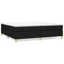 vidaXL Estructura de cama box spring tela negro 200x200 cm