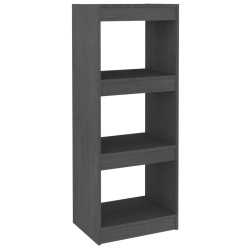 vidaXL Estantería/divisor de espacios madera de pino gris 40x30x103,5 cm