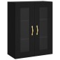 vidaXL Aparador alto madera contrachapada negro 69,5x34x180 cm vidaXL Aparador alto madera contrachapada negro 69,5x34x180 cm