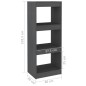 vidaXL Estantería/divisor de espacios madera de pino gris 40x30x103,5 cm vidaXL Estantería/divisor de espacios madera de pino gris 40x30x103,5 cm