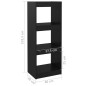 vidaXL Estantería/divisor espacios madera pino negro 40x30x103,5 cm vidaXL Estantería/divisor espacios madera pino negro 40x30x103,5 cm