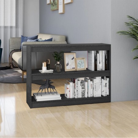 vidaXL Estantería/divisor de espacios madera pino gris 100x30x71,5 cm