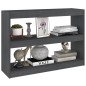 vidaXL Estantería/divisor de espacios madera pino gris 100x30x71,5 cm vidaXL Estantería/divisor de espacios madera pino gris 100x30x71,5 cm